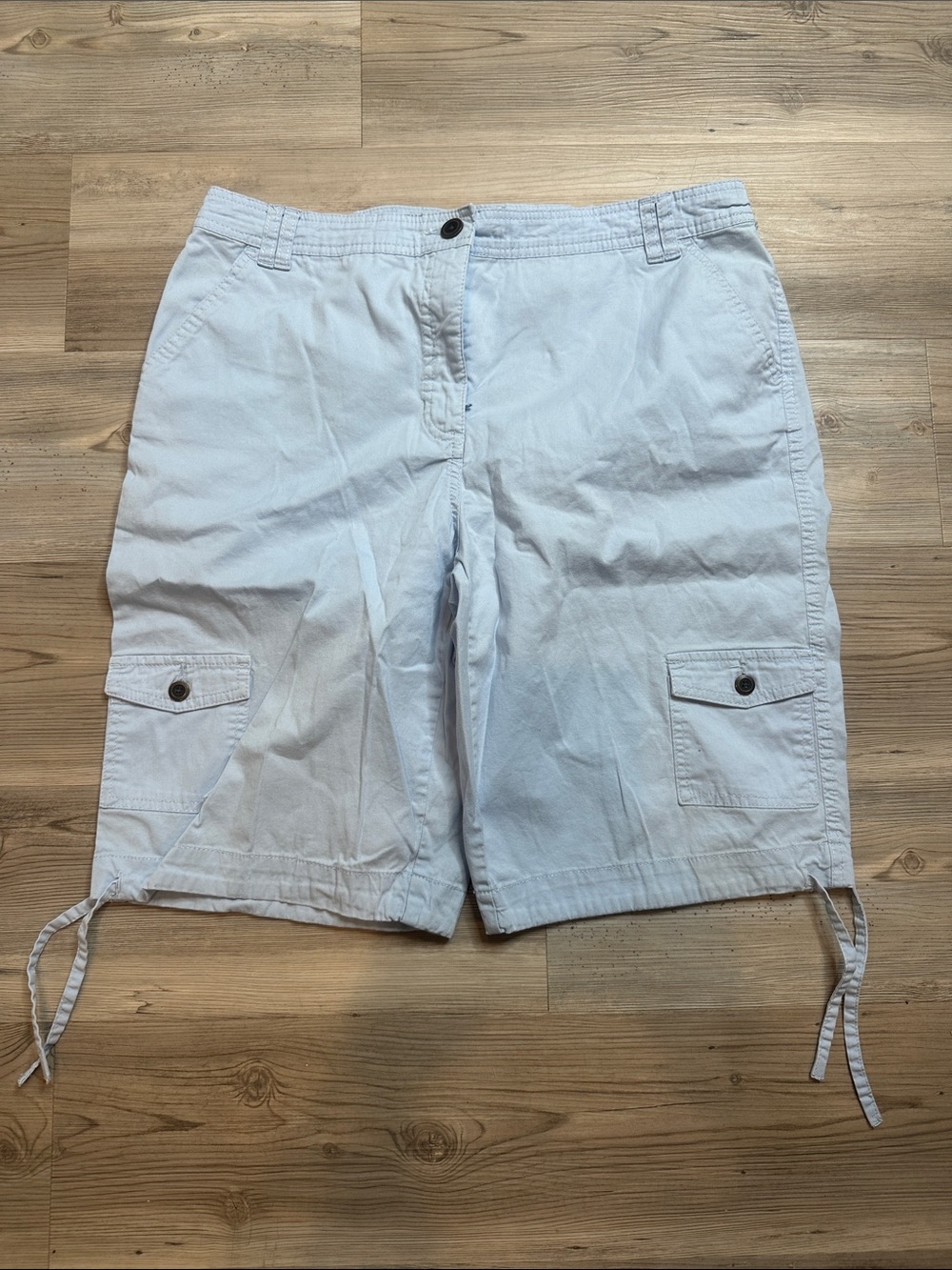 GUC Karen Scott Pale Blue Women's Casual Shorts, 14